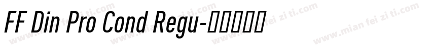 FF Din Pro Cond Regu字体转换